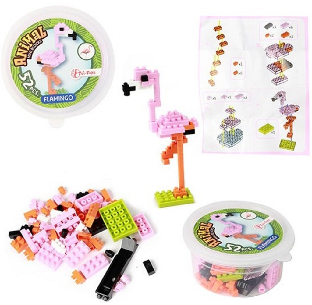 KOCKE ZA SLAGANJE MINI ŽIVOTINJE 18, 360 SORTIRANO 7X7X3,5 C