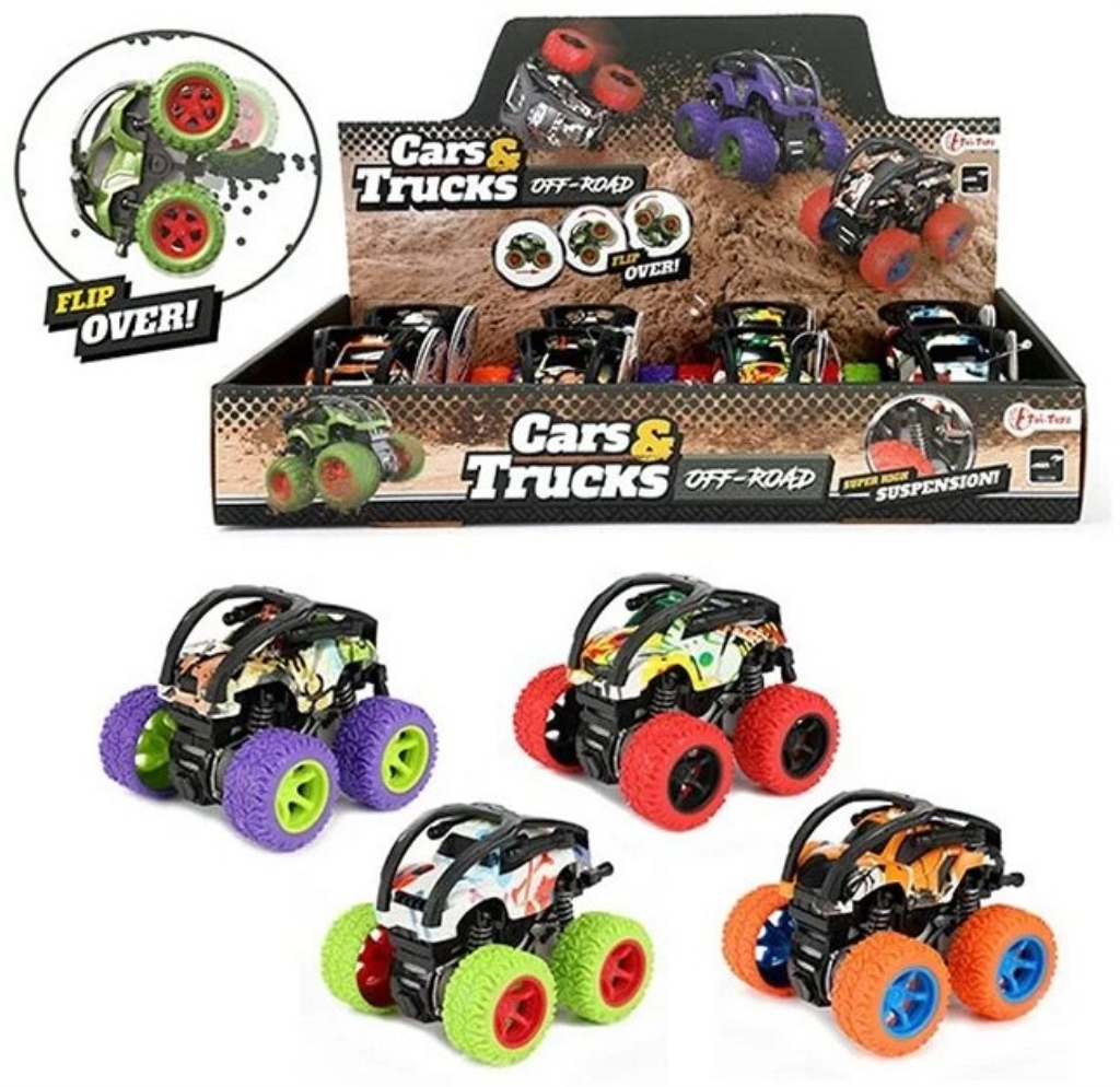 AUTOMOBIL MONSTER TRUCK PREVRTANJE 8,5 X 8,5 X 7,5 CM