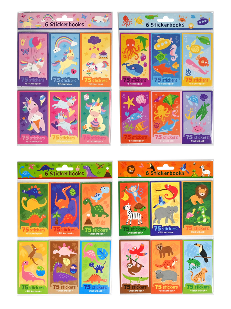 6 STICKERBOOKS
