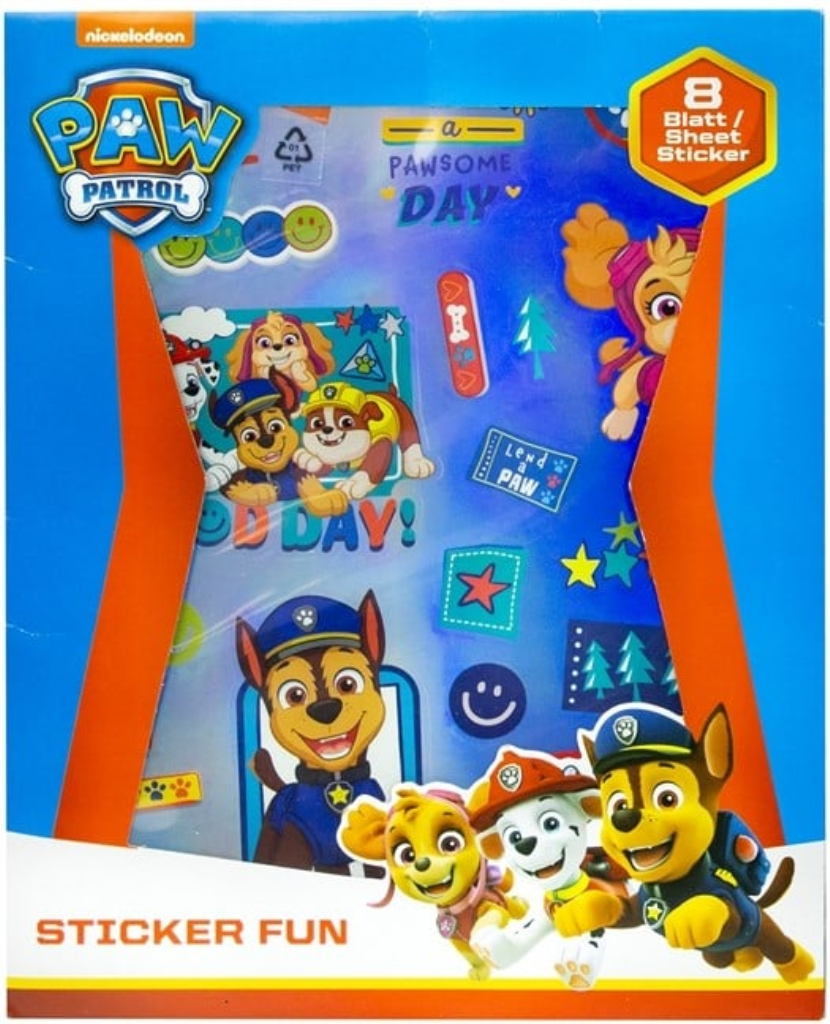 NALJEPNICE PAW PATROL 18X23CM 8 STRANICA
