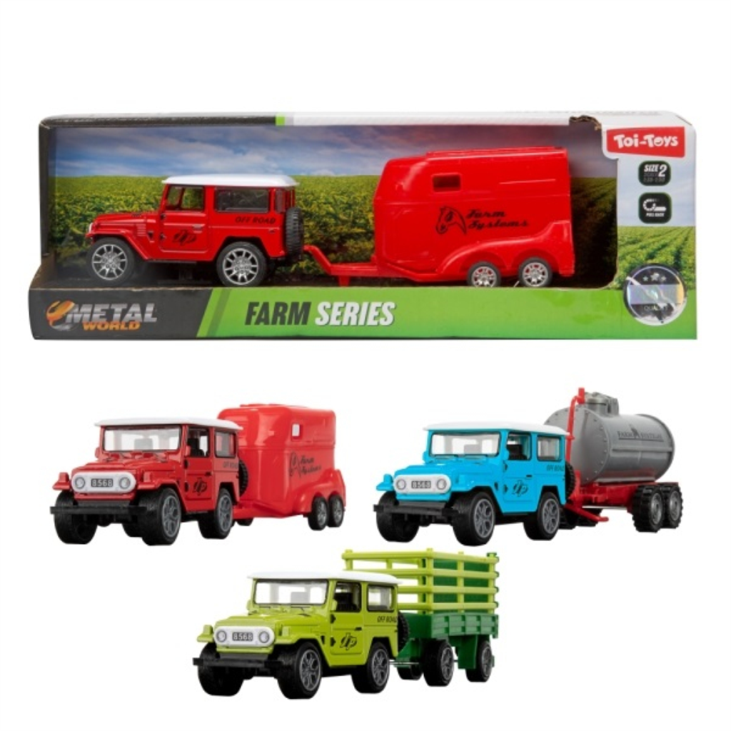 METAL JEEP + POLJOPRIVREDNA PRIKOLICA 3ASST