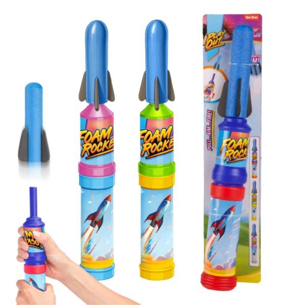 PJENASTA RAKETA S IZBACIVAČEM -ZRAČNA- 28CM 3ASST