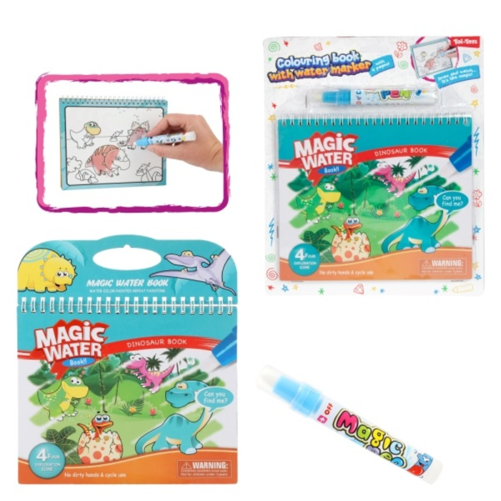 ČAROBNA BOJANKA S VODOM - DINOSAURI