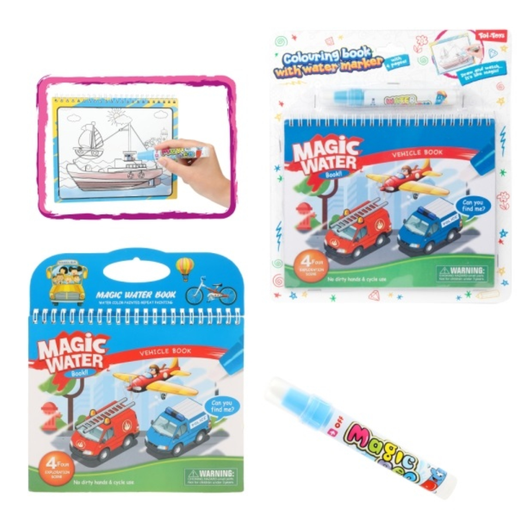 ČAROBNA BOJANKA S VODOM - VOZILA