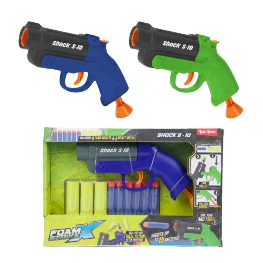 FOAM STRIKEX PIŠTOLJ -S10-6X PJENASTA STRIJELA +3X ČAHURA 2ASST