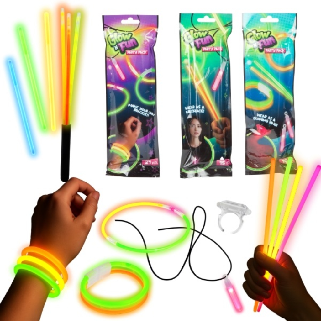 GLOW N FUN SVIJETLEĆI ŠTAPIĆI 3ASST