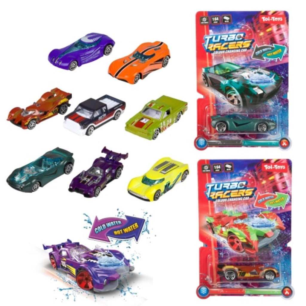 AUTOMOBIL TURBO RACERS 1:64 - MIJENJA BOJU - METALNI 8ASST