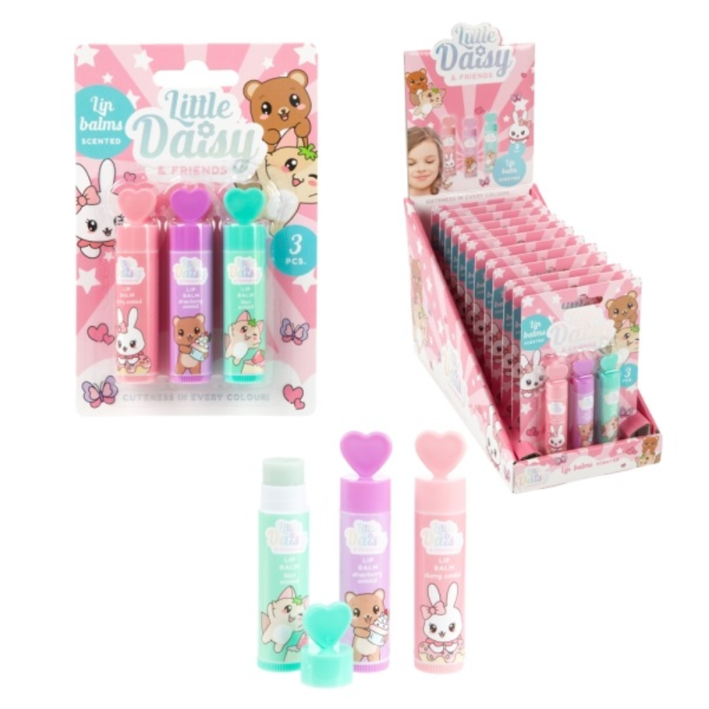 LITTLE DAISY MIRISNI BALZAM ZA USNE, 3 KOMADA (3,6 G)
