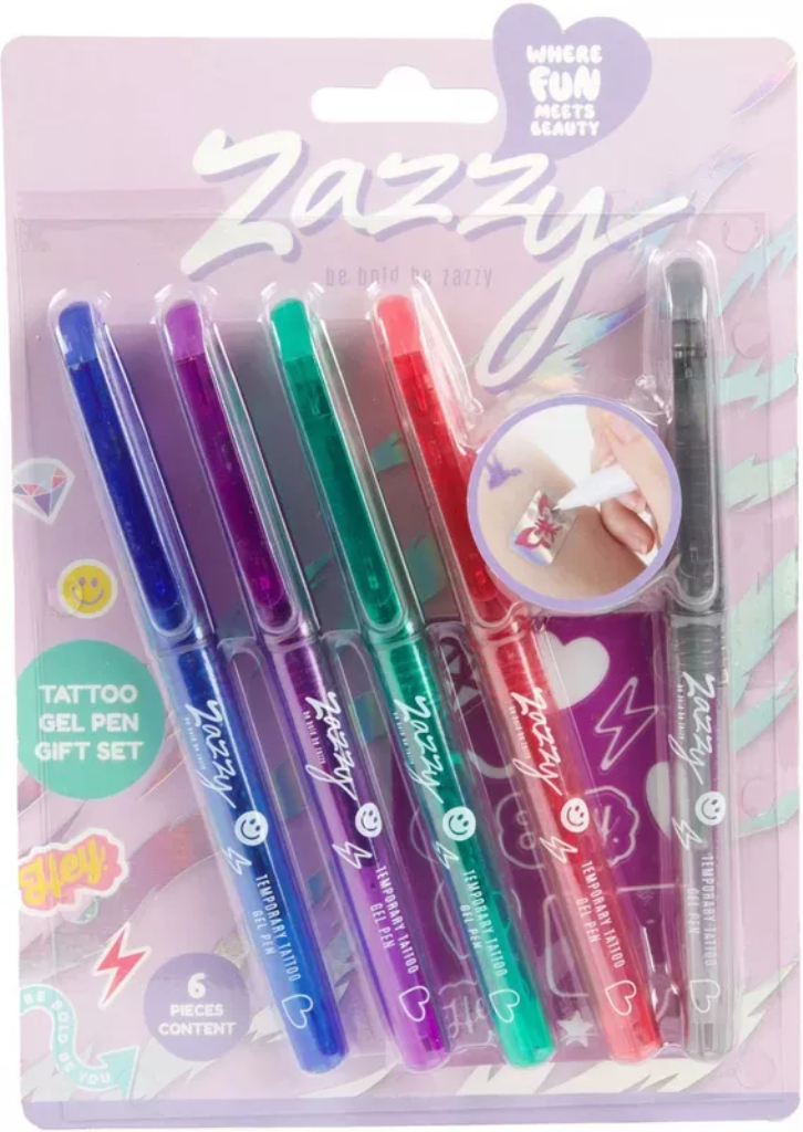 ZAZZY GEL OLOVKE ZA TETOVIRANJE - 5 KOM SA ŠABLONOM