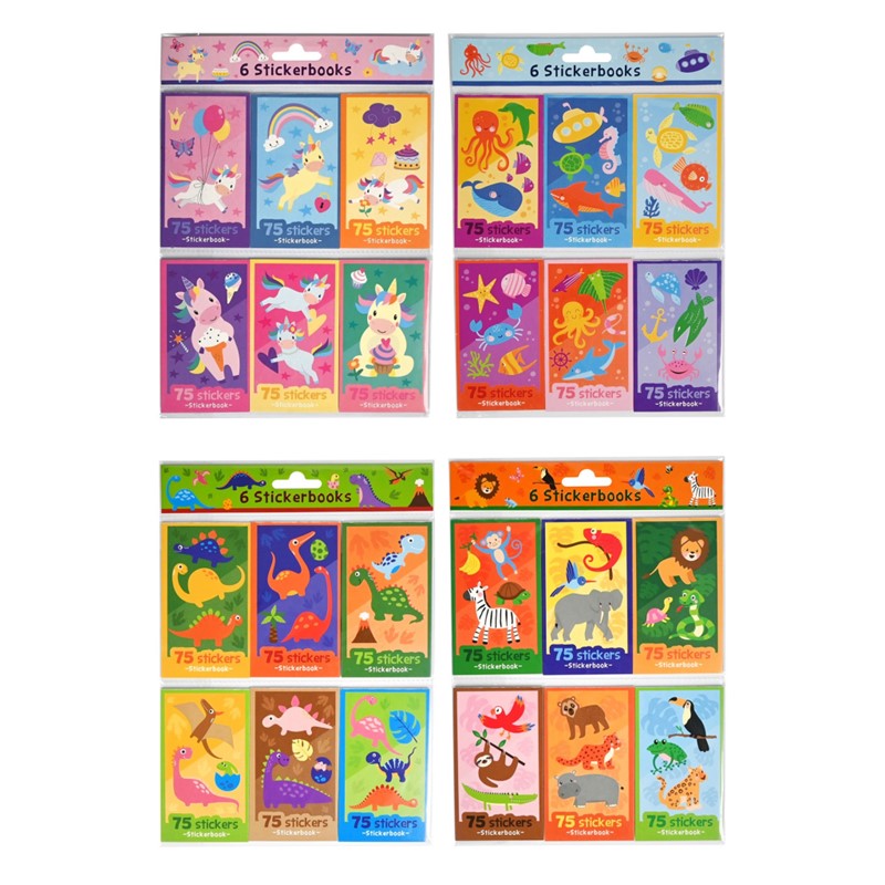 6 STICKERBOOKS