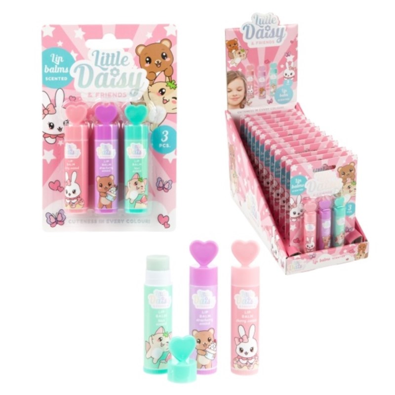 LITTLE DAISY MIRISNI BALZAM ZA USNE, 3 KOMADA (3,6 G)